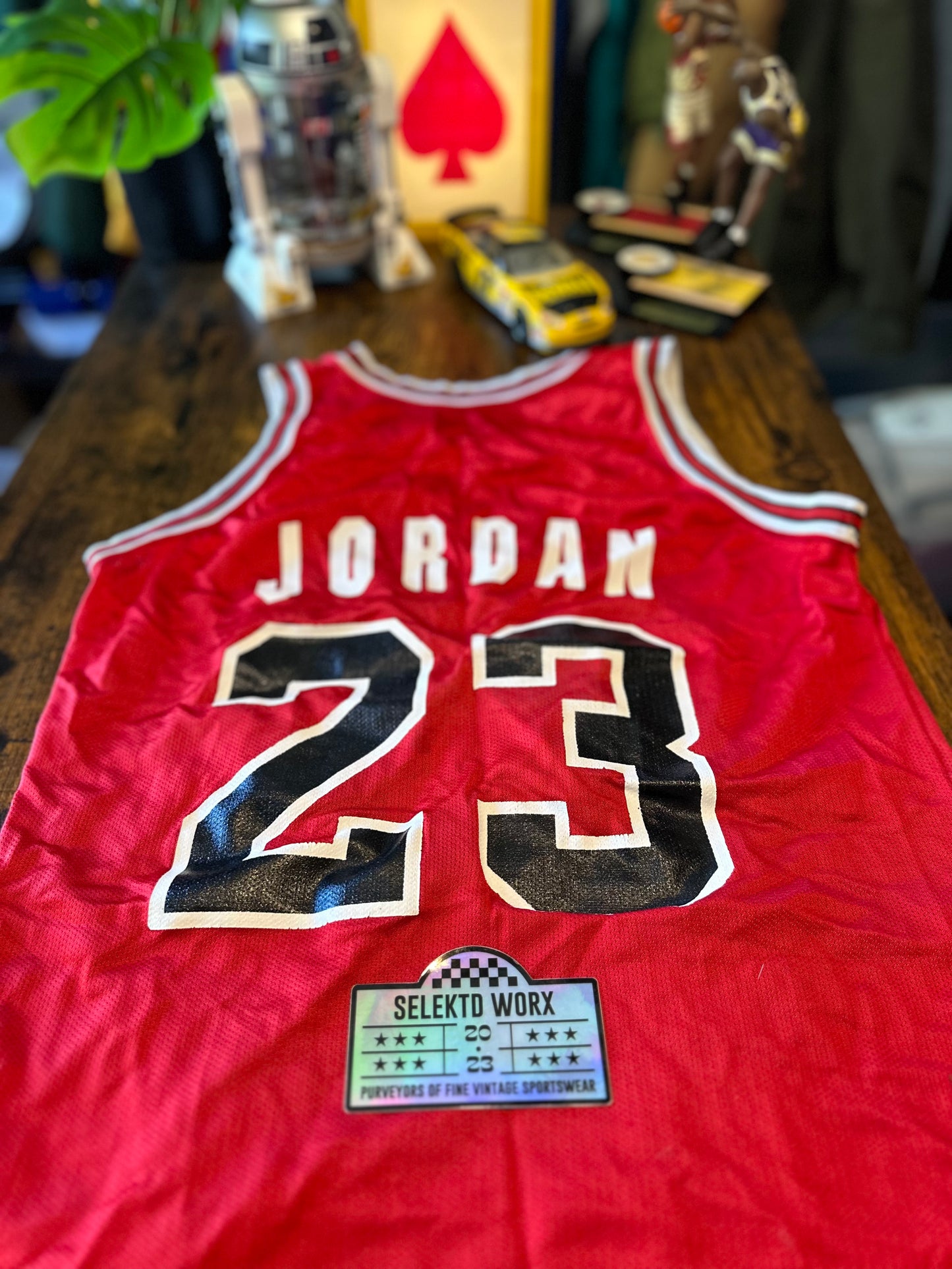 Champion | Michael Jordan | Chicago Bulls | Red w/ White Lettering